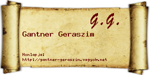Gantner Geraszim névjegykártya